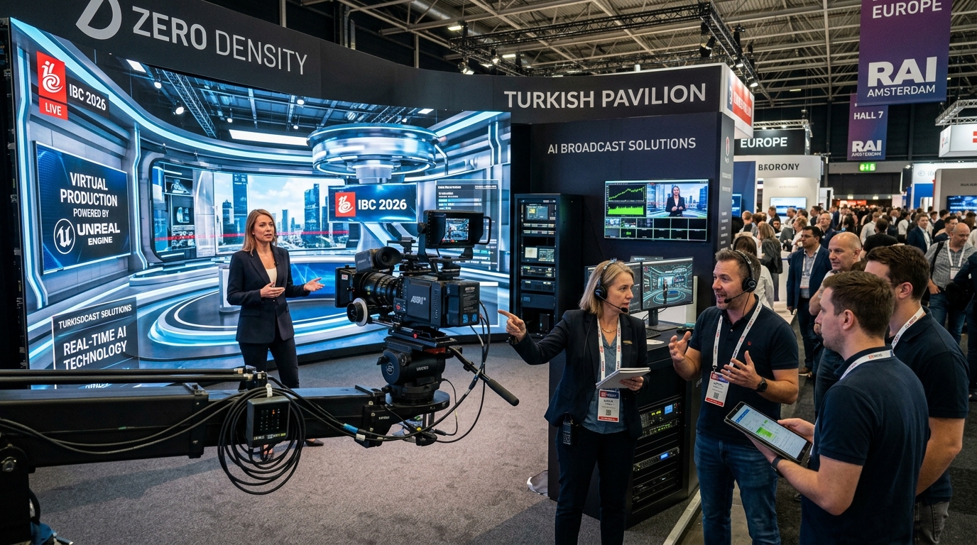 IBC 2026 Amsterdam Fuar İzlenimleri: Yayıncılıkta Yeni Trendler ve Türk Katılımcılar 3 IBC 2026 salonlarında sanal stüdyo ve kamera takip teknolojileri demosu